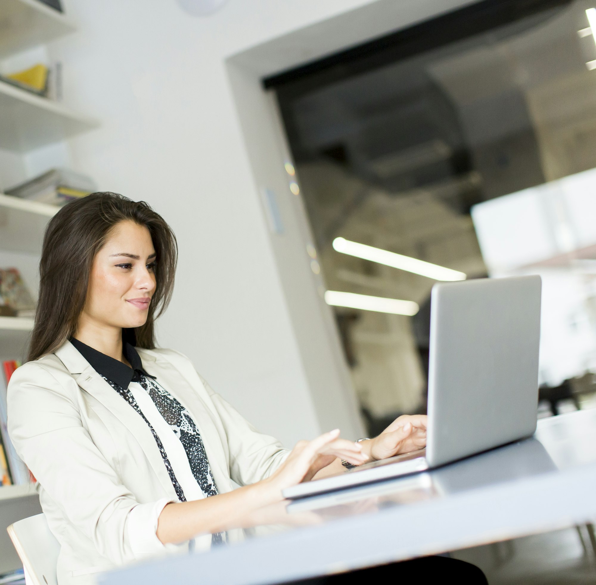 Woman in office